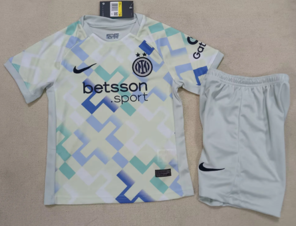 Inter Milan Away Kids 1:1 Quality Soccer Jersey 25/26