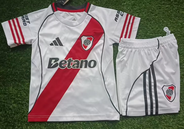River Plate Home Kids 1:1 Quality Soccer Jersey 25/26