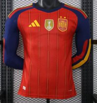 Spain Home 2 Star Long Sleeve Player  1:1 Quality Soccer Jersey 26/27（2026）