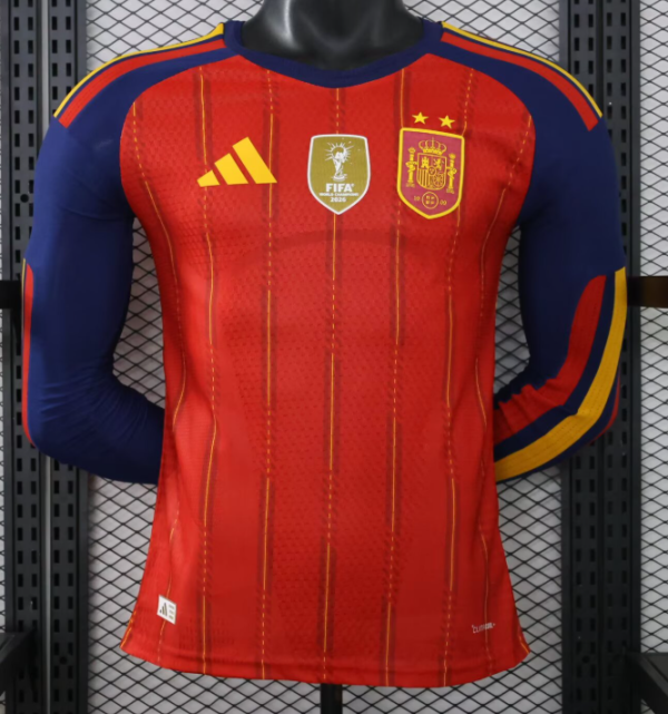 Spain Home 2 Star Long Sleeve Player  1:1 Quality Soccer Jersey 26/27（2026）