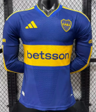 Boca Home Long Sleeve Player 1:1 Quality Soccer Jersey 26/27