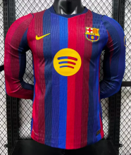 Barcelona Home Long Sleeve Player 1:1 Quality Soccer Jersey 26/27