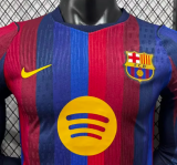 Barcelona Home Long Sleeve Player 1:1 Quality Soccer Jersey 26/27