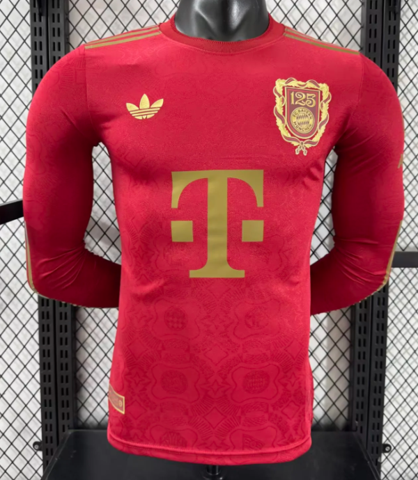 Bayern Munich 125th Anniversary Edition Long Sleeve Player 1:1 Quality Soccer Jersey (2025)