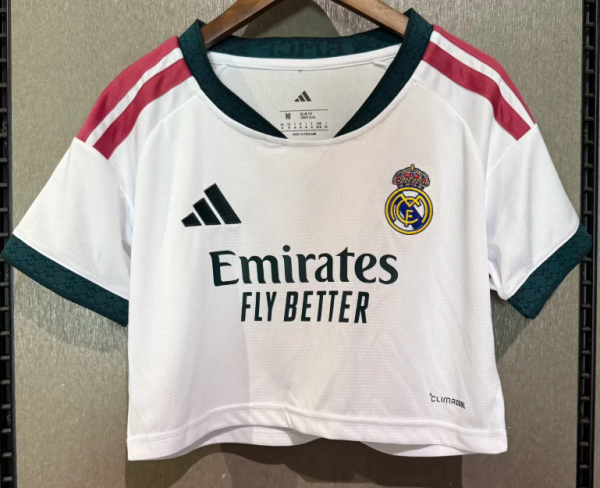 Real Madrid Home Women Crop Fans 1:1 Quality Soccer Jersey 26/27