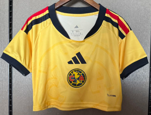 Club America Home Women Crop Fans 1:1 Quality Soccer Jersey 26/27（No Advertisement)