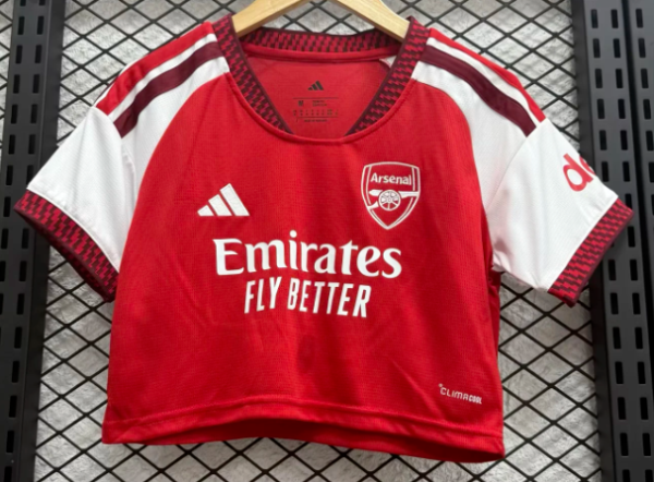 Arsenal Home Women Crop Fans 1:1 Quality Soccer Jersey 26/27