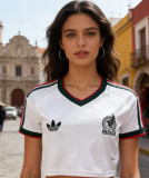 Mexico Away Women Crop Fans 1:1 Quality Soccer Jersey 26/27（2026）