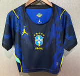 Brazil  Away Women Crop Fans 1:1 Quality Soccer Jersey 26/27（2026）