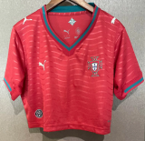 Portugal Home Women Crop Fans 1:1 Quality Soccer Jersey 26/27（2026）