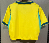 Brazil Home Women Crop Fans 1:1 Quality Soccer Jersey 26/27（2026）