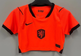 Netherlands Home Women Crop  Fans 1:1 Quality Soccer Jersey 26/27（2026）