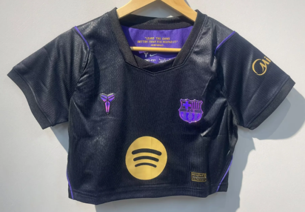 Barcelona Away Women Crop Fans 1:1 Quality Soccer Jersey 26/27