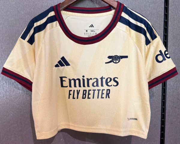 Arsenal Third Away Women Crop Fans 1:1 Quality Soccer Jersey 26/27