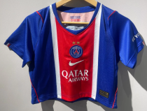 PSG Home 2 Star Women Crop Fans 1:1 Quality Soccer Jersey 26/27 PSG Home 2 Star Women Crop Fans 1:1 Quality Soccer Jersey 26/27