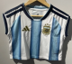 Argentina Home Women Crop Tank Fans 1:1 Quality Soccer Jersey 26/27（2026）