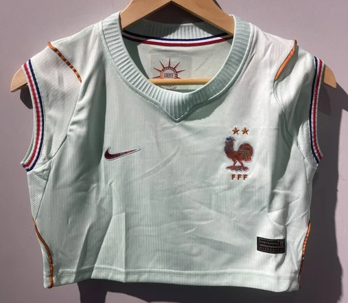 France  Away Women Crop Tank Fans 1:1 Quality Soccer Jersey 26/27（2026）