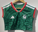 Mexico Home Women Crop Tank Fans 1:1 Quality Soccer Jersey 26/27（2026）