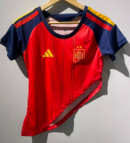 Spain Home 2 Star Women Left Diagonal  Fans 1:1 Quality Soccer Jersey 26/27（2026）