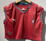 Portugal Home Women Crop Tank Fans 1:1 Quality Soccer Jersey 26/27（2026）