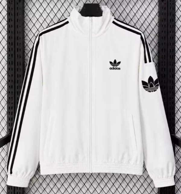 Adidas White Windbreaker 26/27