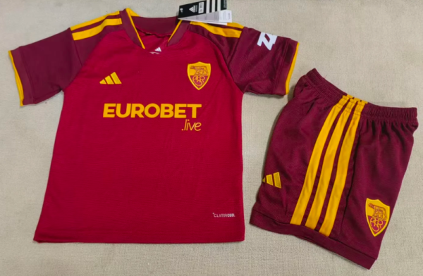 Roma Home Kids 1:1 Quality Soccer Jersey 26/27