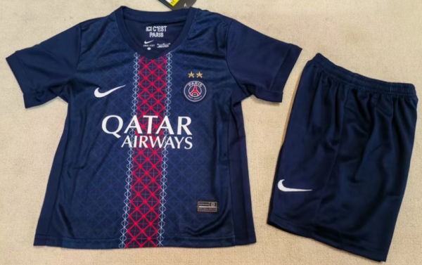 PSG Home 2 Star Kids 1:1  Quality Soccer Jersey 25/26