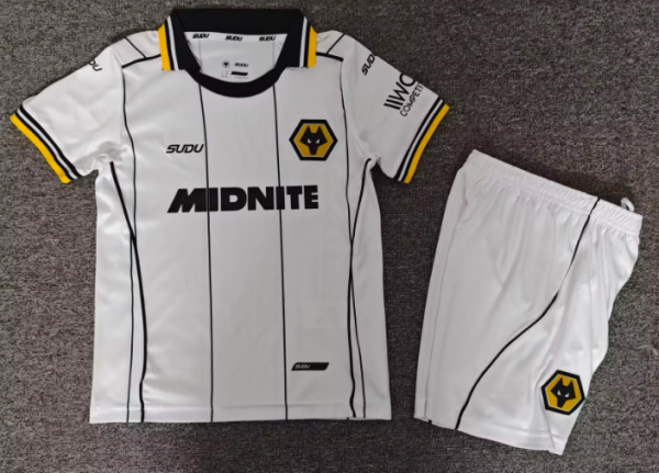 Wolverhampton Wanderers Away Kids 1:1 Quality Soccer Jersey 26/27