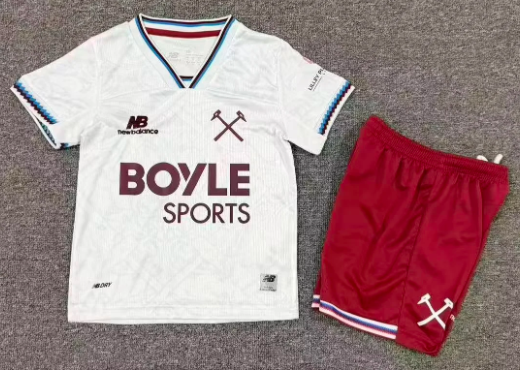 West Ham United Away Kids 1:1 Quality Soccer Jersey 26/27