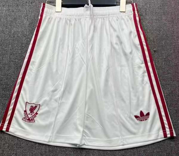 Liverpool Away White Fans 1:1 Quality Soccer Shorts 26/27