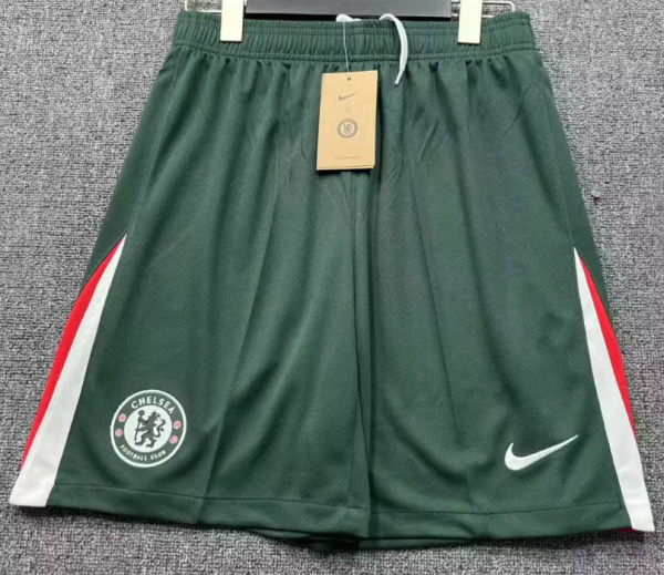 Chelsea Away Green Fans 1:1 Quality Soccer Shorts 25/26