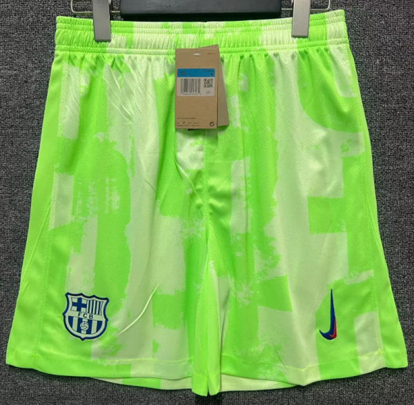 Barcelona Third Away Green Fans 1:1 Quality Soccer Shorts 25/26