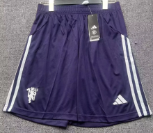 Manchester United Away Purple Fans 1:1 Quality Soccer Shorts 25/26