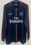 PSG Home Long Sleeve Retro Fans 1:1 Quality Soccer Jersey 2017/2018