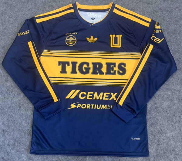 Tigres UANL Away Long Sleeve Fans 1:1 Quality Soccer Jersey 26/27