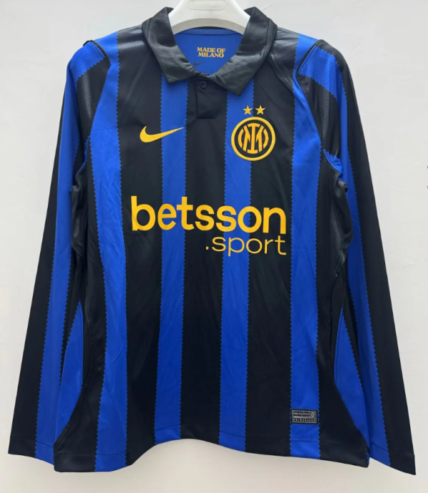 Inter Milan Home Long Sleeve Fans 1:1 Quality Soccer Jersey 26/27