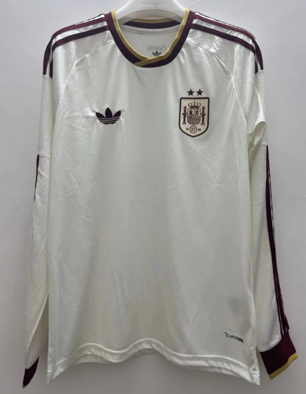 Spain Away 2 Star Long Sleeve Fans 1:1 Quality Soccer Jersey 26/27（2026）