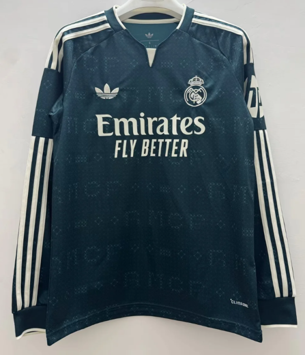 Real Madrid  Away Long Sleeve Fans 1:1 Quality Soccer Jersey 26/27
