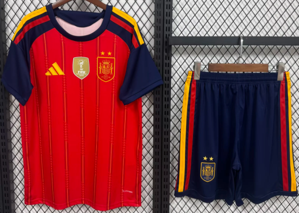 Spain Home 2 Star Adult Set 1:1 Quality Soccer Jersey 26/27（2026）