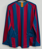Barcelona Home Long Sleeve Retro Fans 1:1 Quality Soccer Jersey 2005/2006