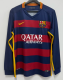 Barcelona Home Long Sleeve Retro Fans 1:1 Quality Soccer Jersey 2014/2015