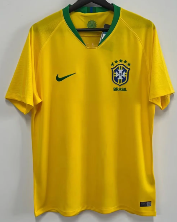 Brazil Home Retro Fans 1:1 Quality Soccer Jersey 2018