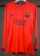 Barcelona Away Long Sleeve Retro Player 1:1 Quality  Soccer Jersey 2014/2015