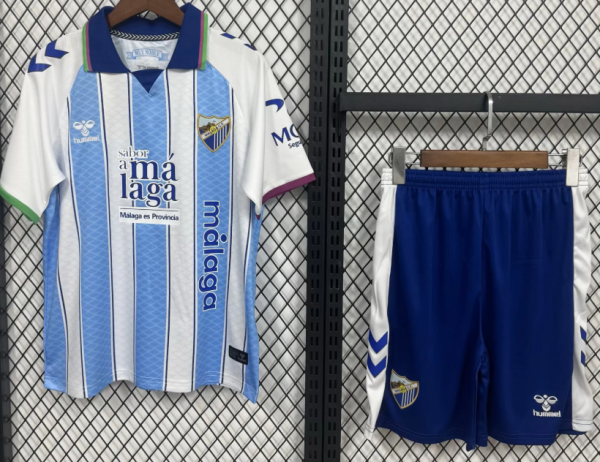 Malaga Home Kids 1:1 Quality Soccer Jersey 26/27