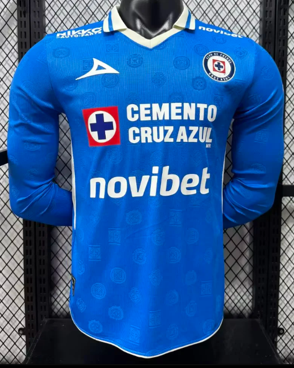 Cruz Azul Home Long Sleeve Player 1:1 Quality Soccer Jersey 26/27