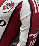 River Plate Away  Long Sleeve Player 1:1 Quality  Soccer Jersey 26/27