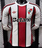 River Plate Away  Long Sleeve Player 1:1 Quality  Soccer Jersey 26/27