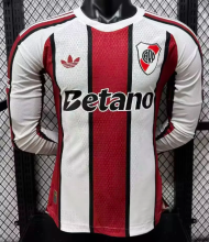 River Plate Away  Long Sleeve Player 1:1 Quality  Soccer Jersey 26/27
