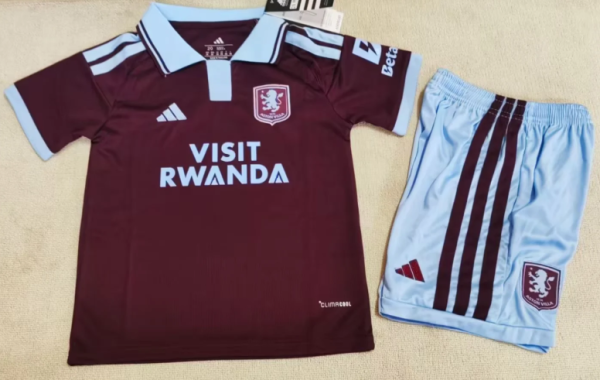 Aston Villa Home Kids 1:1 Quality Soccer Jersey 26/27