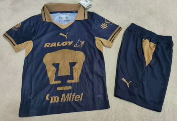 Pumas Away Kids 1:1 Quality Soccer Jersey 26/27